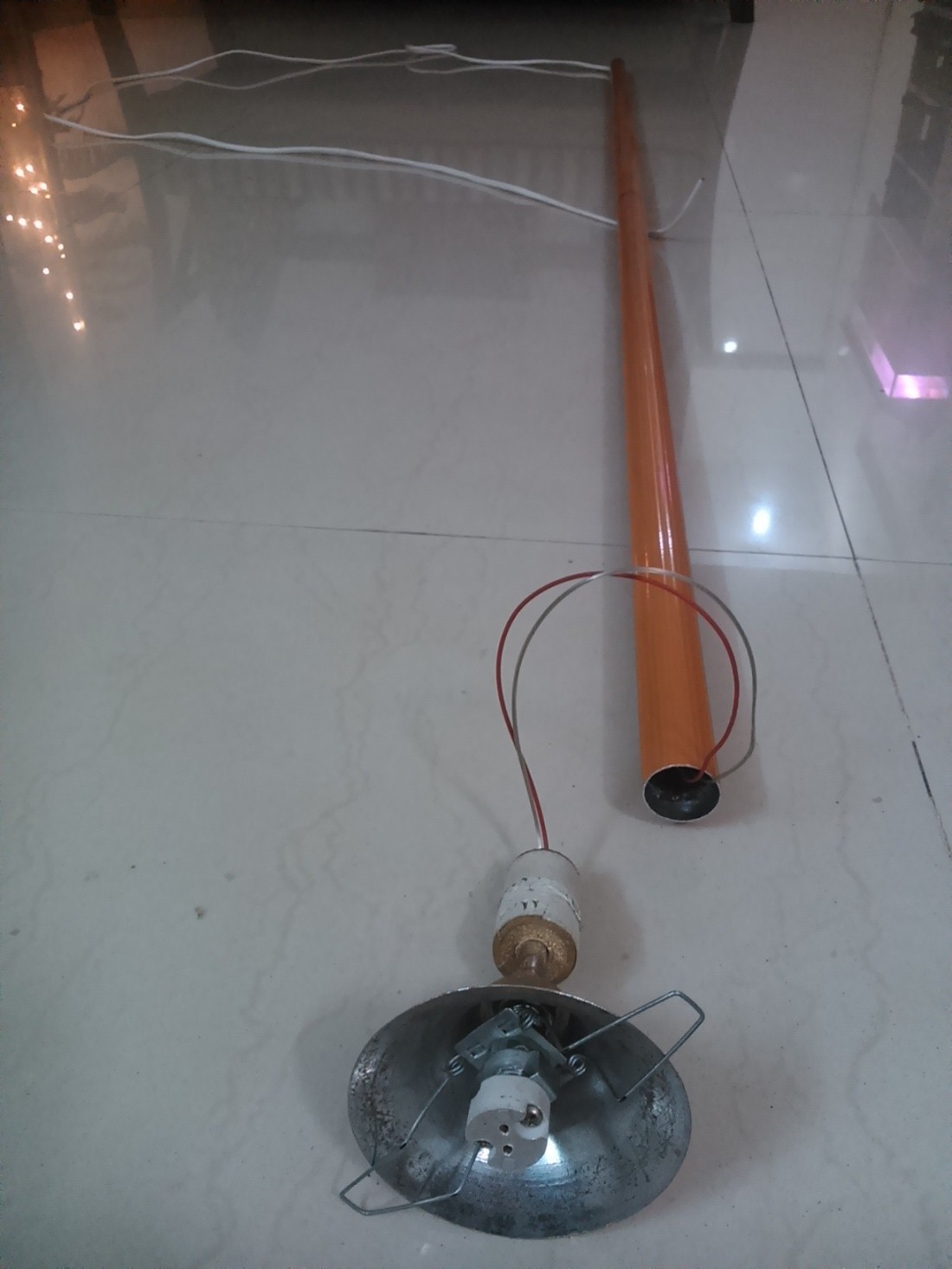Holder with extension (curtain) pipe