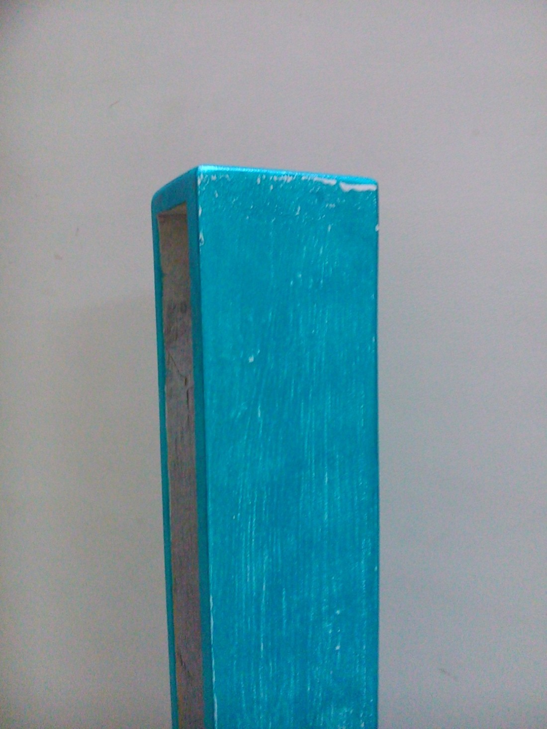 Tower with distressed turquoise paint