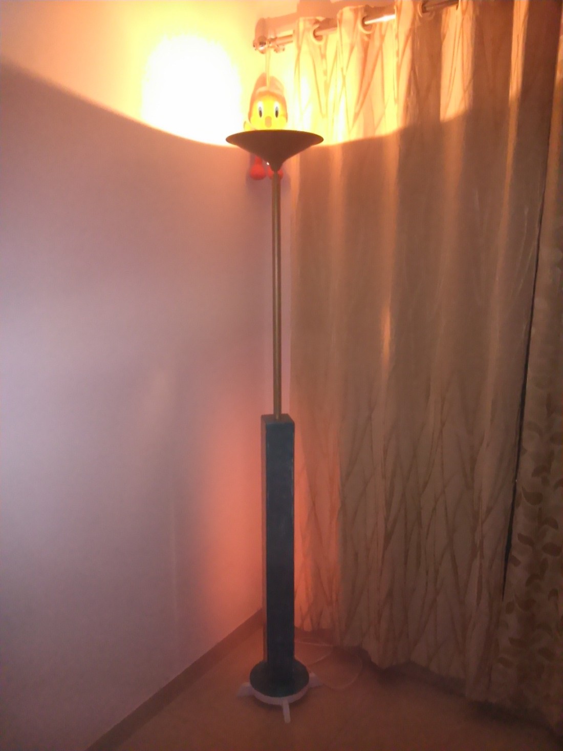 The completed tall lamp